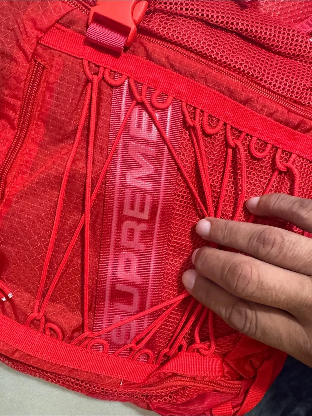 New!🔥Supreme Red Tactical-Style Backpack!🔥